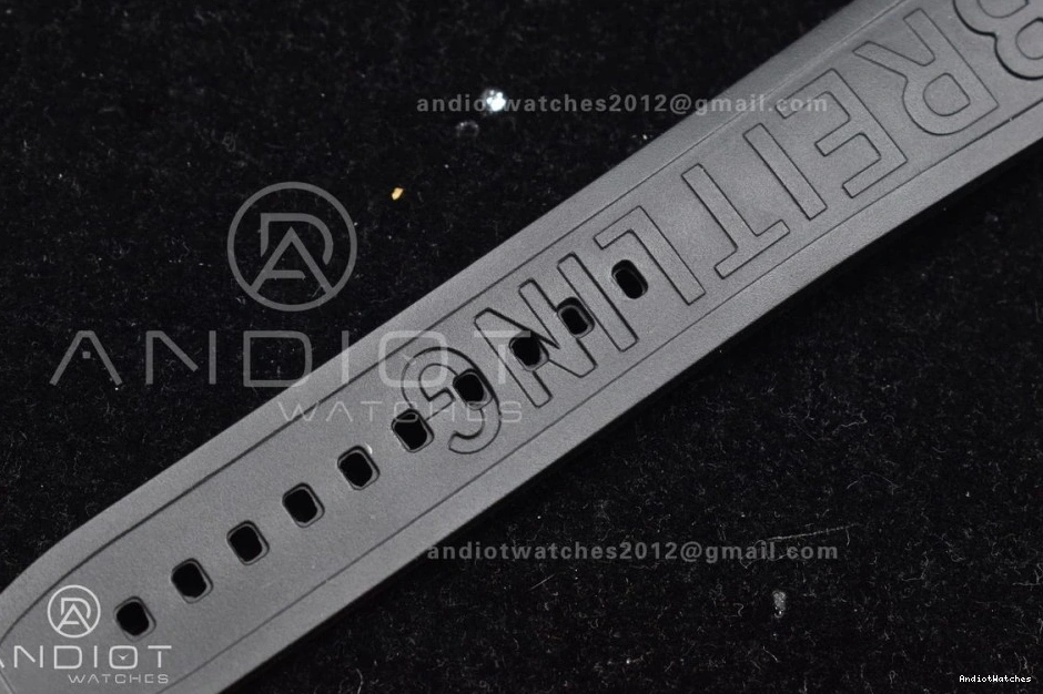 1:1 Rehaut Rubber Bezel Strap TF Best Edition with On Yellow Casual Black and Automatic Superocean 471 A Dial Black 44 1117